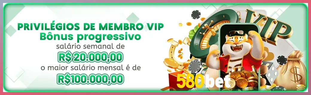 580BET bônus — cashback 15 por cento e níveis VIP